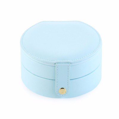 small  leather  jewelry organizer box with mirror lock  jewel case luxury storage box for rign earring necklace ring