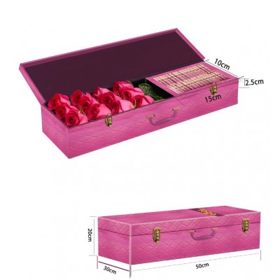 Custom luxury pu leather packing boxes  square cardboard Different Design Cardboard  custom Logo for flowers